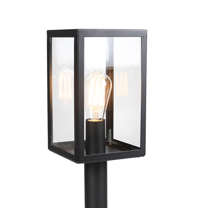 QAZQA Moderne buitenlamp zwart met glas 100,5 cm - Rotterdam