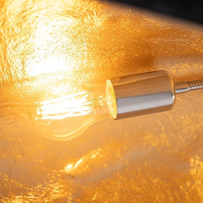 QAZQA Industriële hanglamp zwart met goud 115 cm - Magna