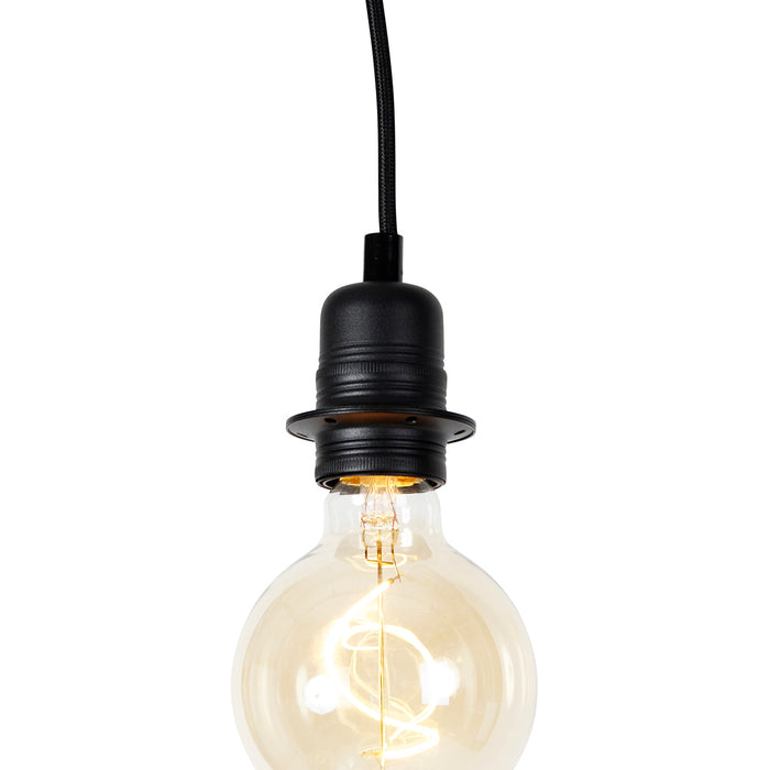 QAZQA Moderne hanglamp zwart 2-lichts - Cava