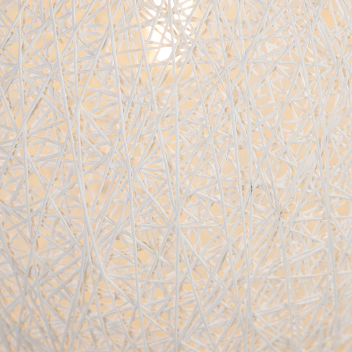 QAZQA Landelijke hanglamp wit bol 45cm - Corda