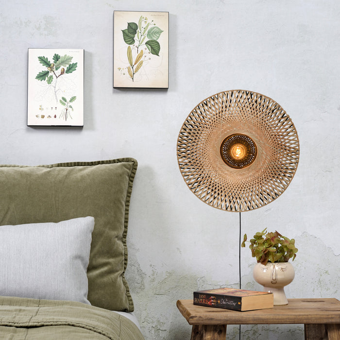 GOOD&MOJO Kalimantan Wandlamp Rond - Ø44cm - Naturel