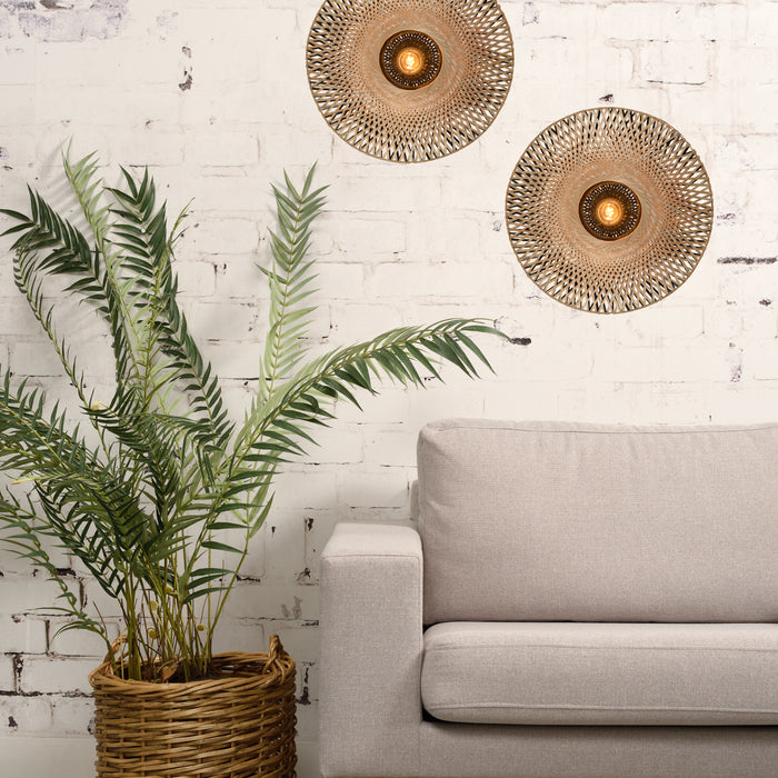GOOD&MOJO Kalimantan Wandlamp Rond - Ø44cm - Naturel