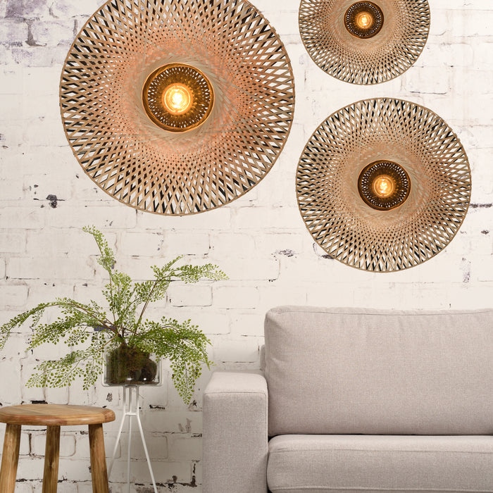 GOOD&MOJO Kalimantan Wandlamp Rond - Ø44cm - Naturel