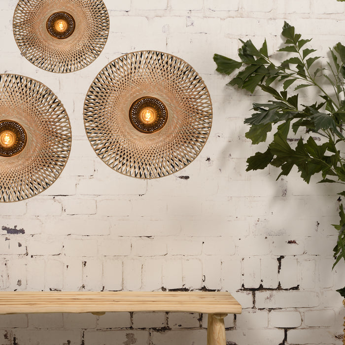 GOOD&MOJO Kalimantan Wandlamp Rond - Ø44cm - Naturel