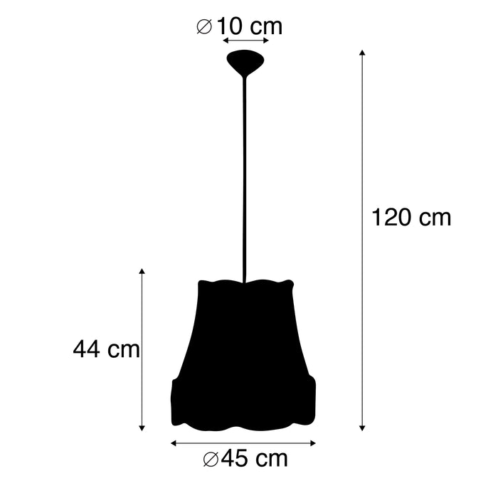 QAZQA Retro hanglamp goud 45 cm - Granny