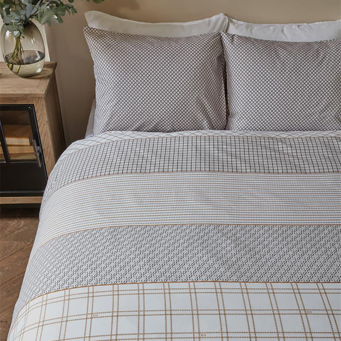 Rivièra Maison Catena Dekbedovertrek 140 x 200/220 cm - Zand