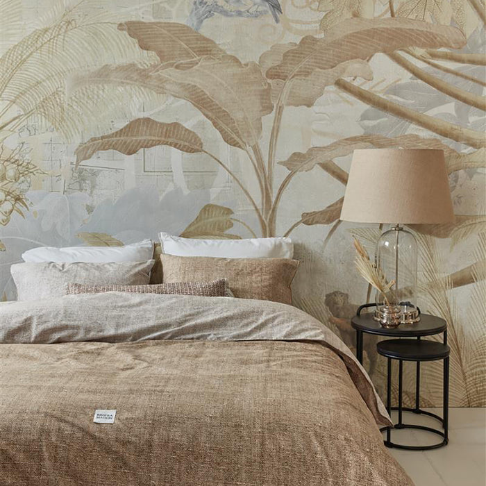 Rivièra Maison Coughton Court Dekbedovertrek 200 x 200/220 cm - Dark Sand