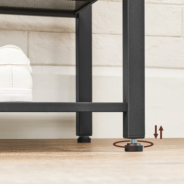 O'DADDY® kapstok staand - schoenenrek - 15 haken - 80x32x178,5 - bruin