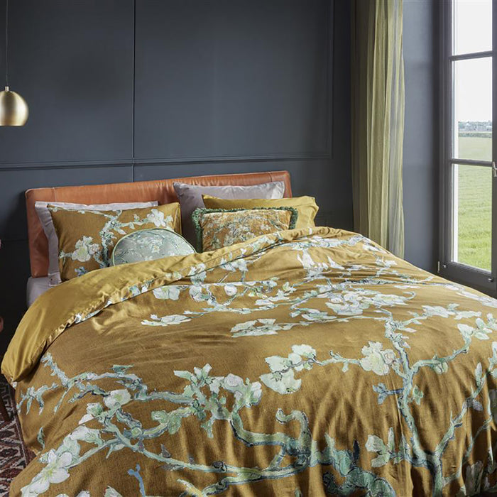 Beddinghouse x Van Gogh Museum Blossoming Dekbedovertrek 200 x 200/220 cm - Oker