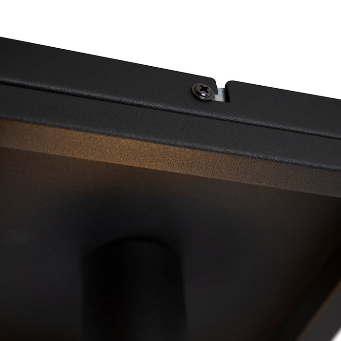 QAZQA Industriële plafondlamp zwart staal - Cage