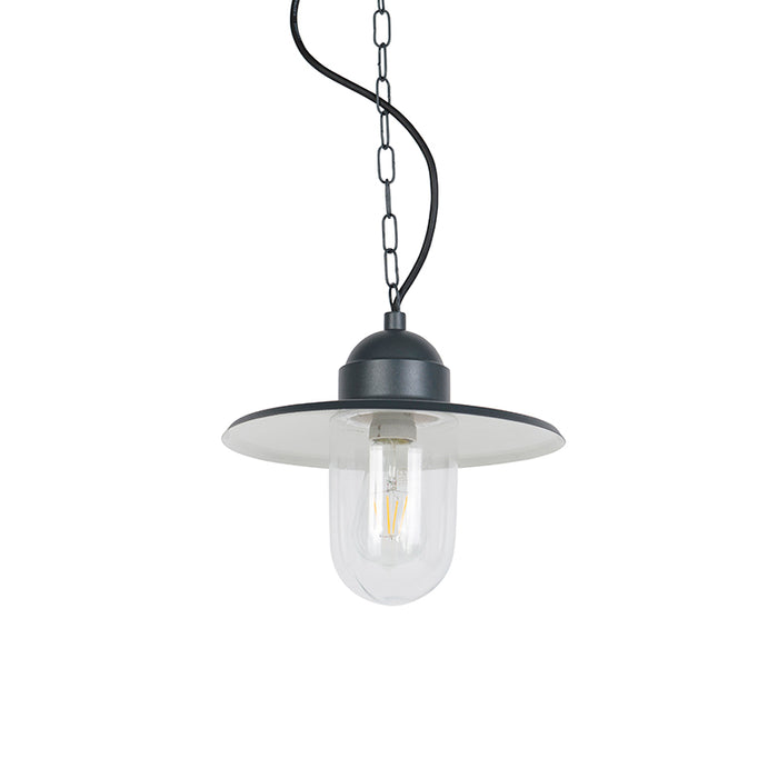 QAZQA Landelijke buiten hanglamp donkergrijs IP44 - Kansas grafiet