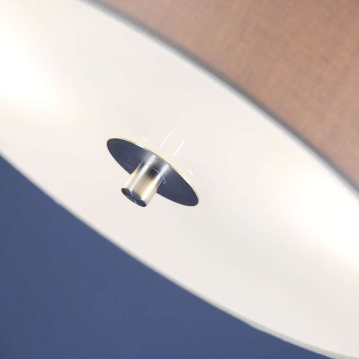 QAZQA Landelijke plafondlamp beige 30 cm - Drum