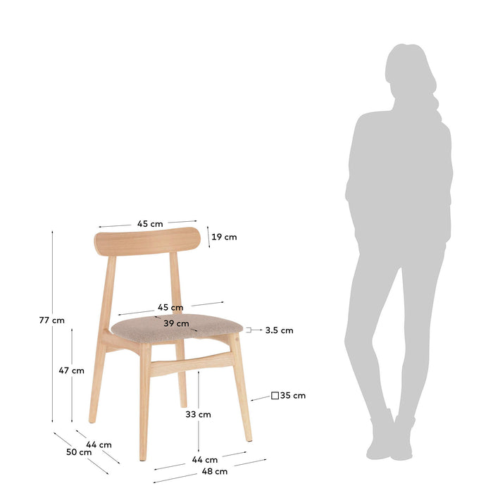 Kave Home Nayme Eetkamerstoel Beige