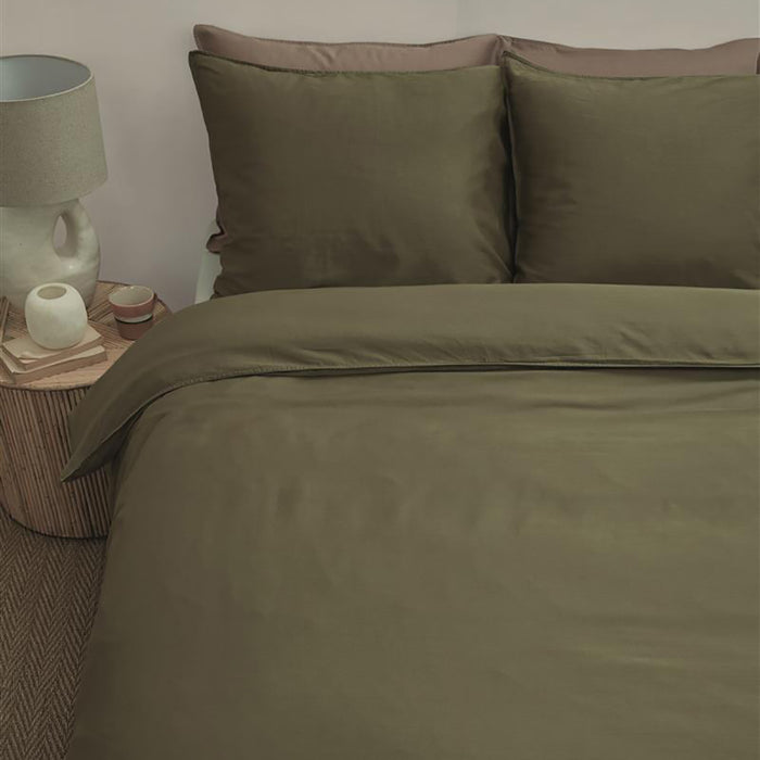 vtwonen Earth Dekbedovertrek 200 x 200/220 cm - Groen