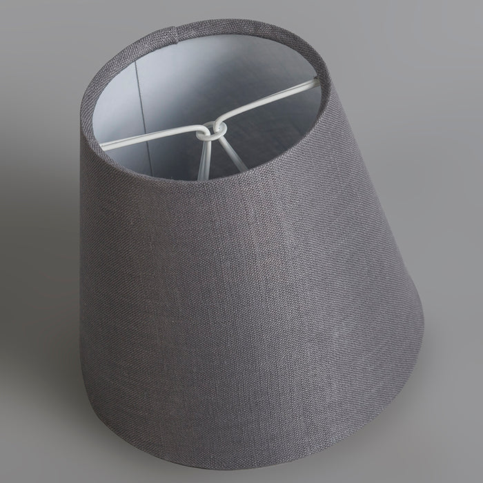 QAZQA Lampenkap klemkap - Donkergrijs - - D 120mm