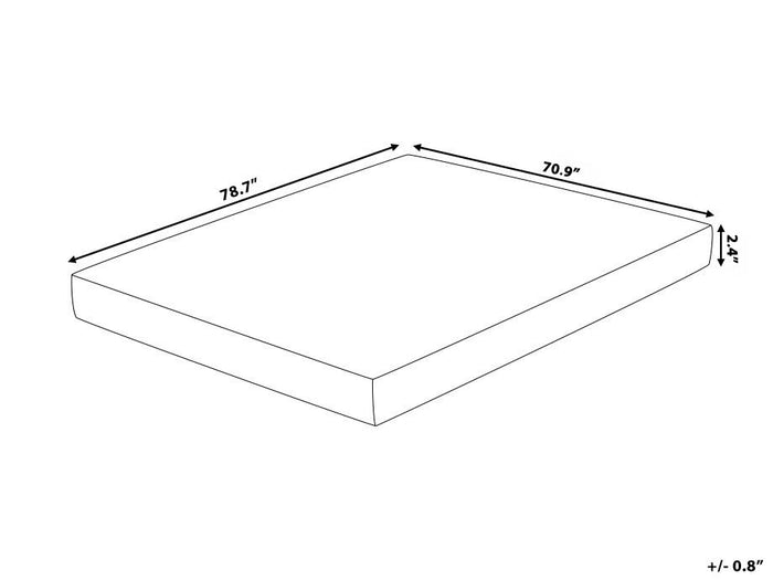 Beliani - SLUMBER - Matrastopper - Grijs 180 x 200 cm - Polyester