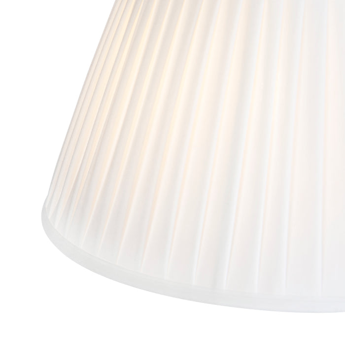QAZQA Hanglamp staal met plisse kappen crème 35 cm 2-lichts - Blitz