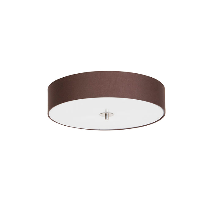 QAZQA Landelijke plafondlamp bruin 50 cm - Drum
