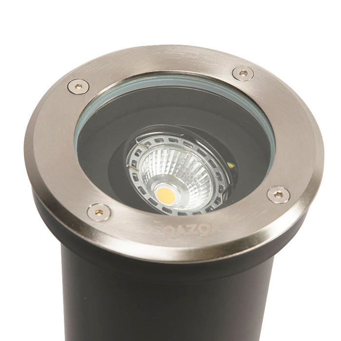 QAZQA Set van 5 buiten grondspots RVS IP65 - Delux