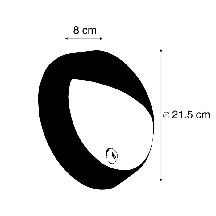QAZQA Buitenwandlamp zwart incl. LED met bewegingssensor IP54 -