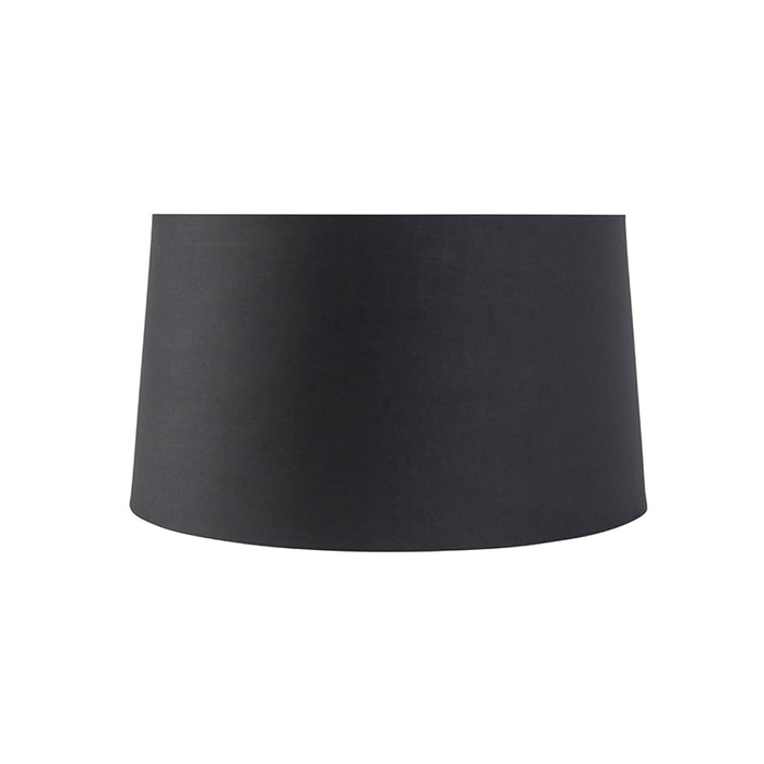 QAZQA Katoenen lampenkap zwart 40|45|25 met gouden binnenkant