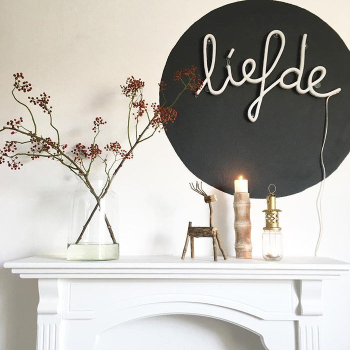 QAZQA LED Wandlamp neon - Wit - Design - B 620mm