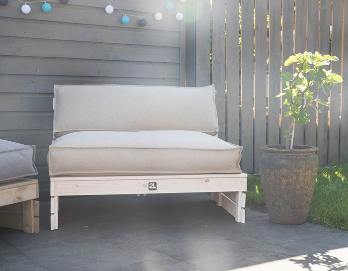 2L Home & Garden Palletkussenset Metro Lounge Beige - 3 delige set