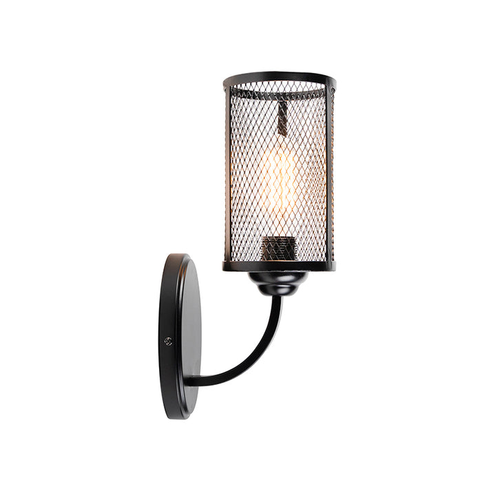 QAZQA Wandlamp gauze wl - Zwart - Industrieel - L 170mm