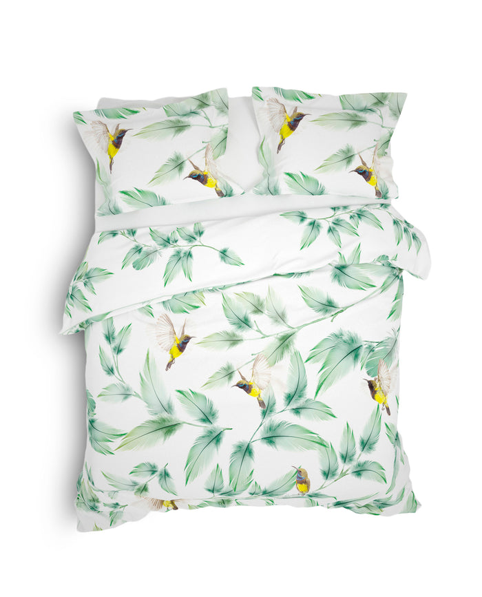 Heckett Lane Dekbedovertrek Katoen Twill Jamill - garden green