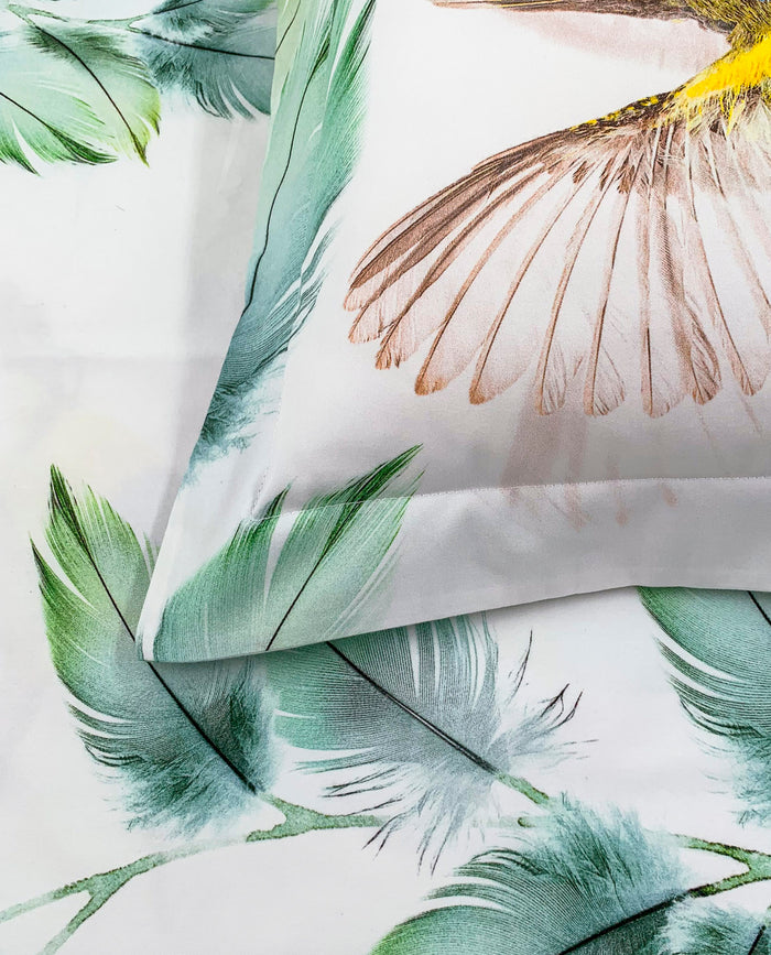 Heckett Lane Dekbedovertrek Katoen Twill Jamill - garden green