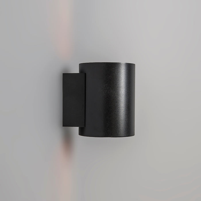 QAZQA Wandlamp zwart met goud rond - Sola