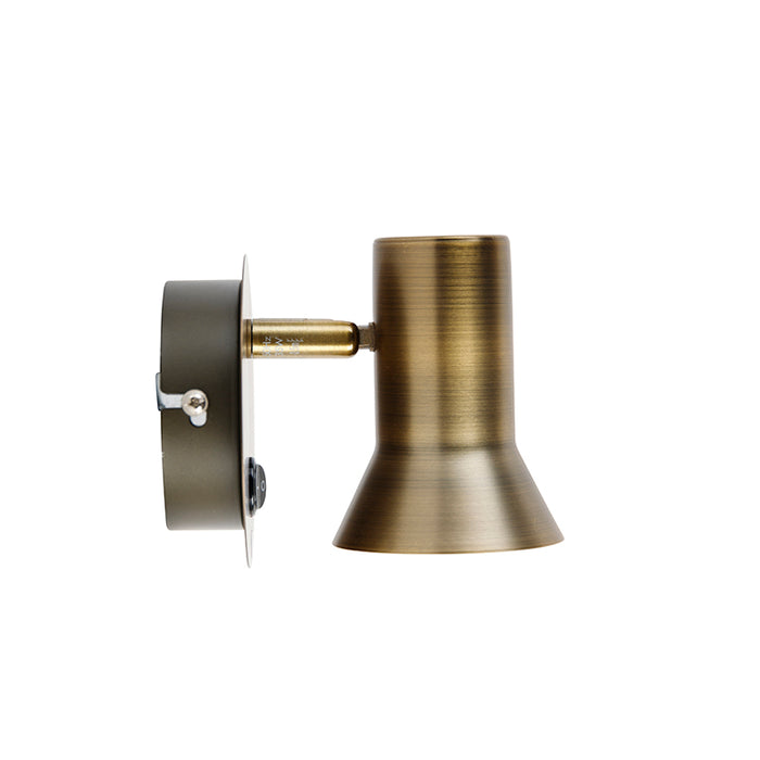 QAZQA Wandspot brons draai- en kantelbaar met schakelaar - Karin 1