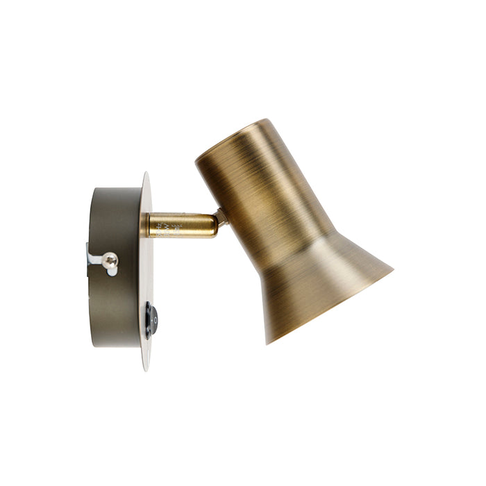 QAZQA Wandspot brons draai- en kantelbaar met schakelaar - Karin 1