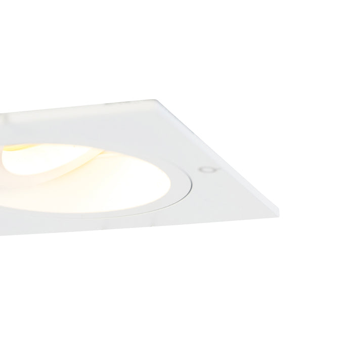 QAZQA Inbouwspot vierkant wit draai- en kantelbaar - Chuck