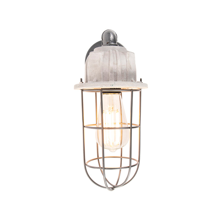 QAZQA Wandlamp mighty - Grijs - Industrieel - L 140mm