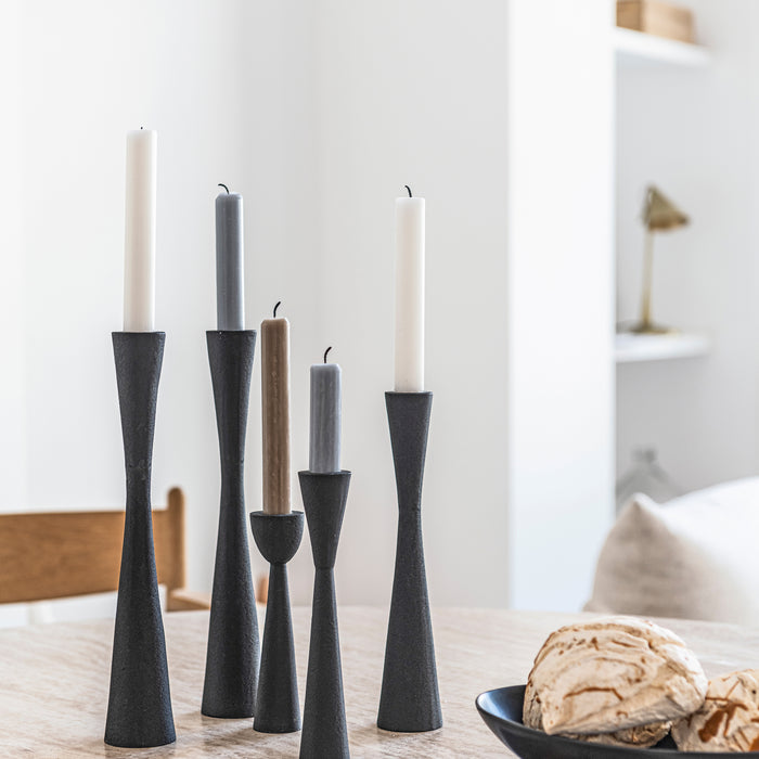 vtwonen Metal Black Kandelaar H 16 cm