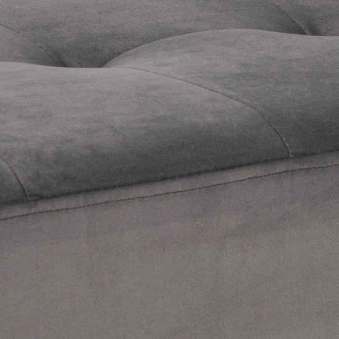 Lisomme Danique velvet bankje donkergrijs - 95 x 38 cm