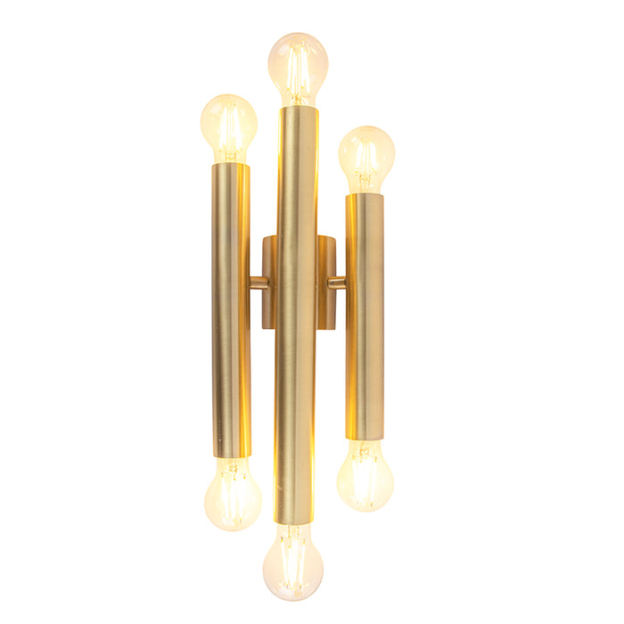 QAZQA Hotel Chique wandlamp goud 6-lichts -Tubi