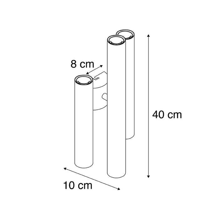 QAZQA Hotel Chique wandlamp goud 6-lichts -Tubi