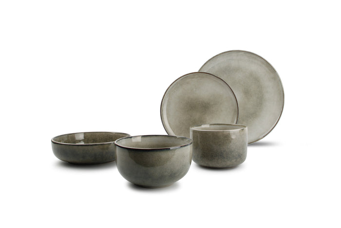 S&P - MERIDIAN plat bord 20 cm groenblauw (set|4)