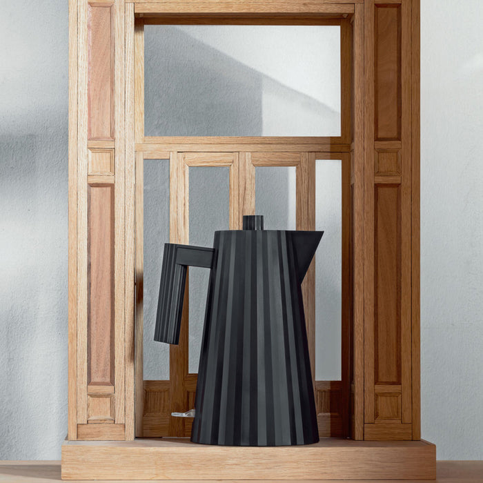 Alessi Plissé Waterkoker 1 L - Zwart