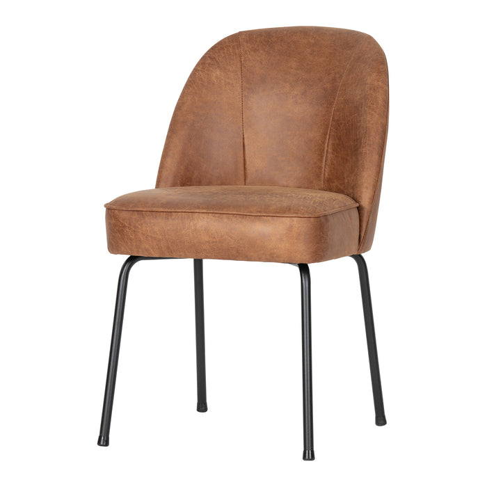 WOOOD Vogue Eetkamerstoel - Leder - Cognac