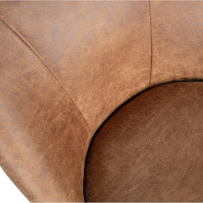 WOOOD Vogue Eetkamerstoel - Leder - Cognac