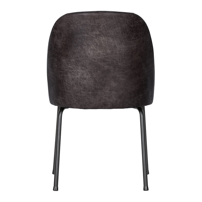 WOOOD Vogue Eetkamerstoel - Leder - Zwart