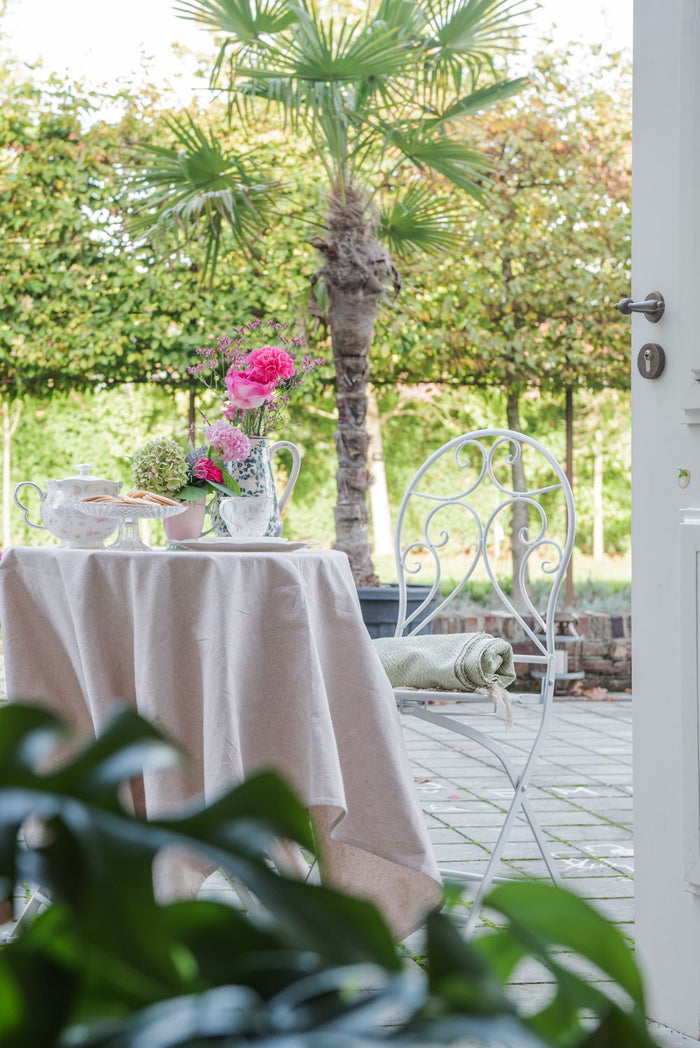 Clayre & Eef Decoratie Kan 1300 ml Groen Keramiek Rond Bladeren