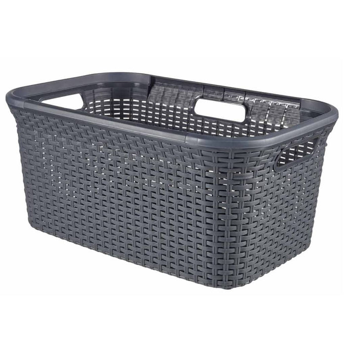 Curver 2-delige Wasboxen- en mandenset Style 45L+60L antraciet