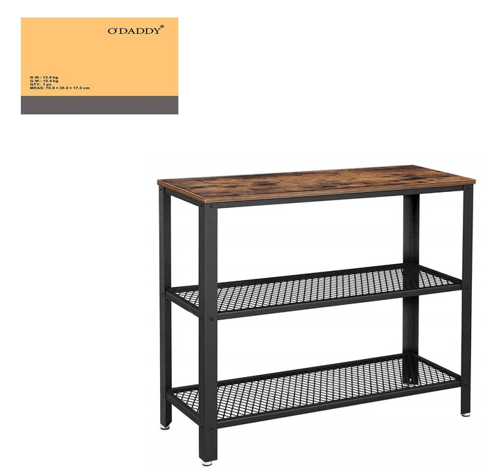 O'DADDY® Wandtafel - Sidetable Industrieel - XXL - 101,5x35x80 - bruin