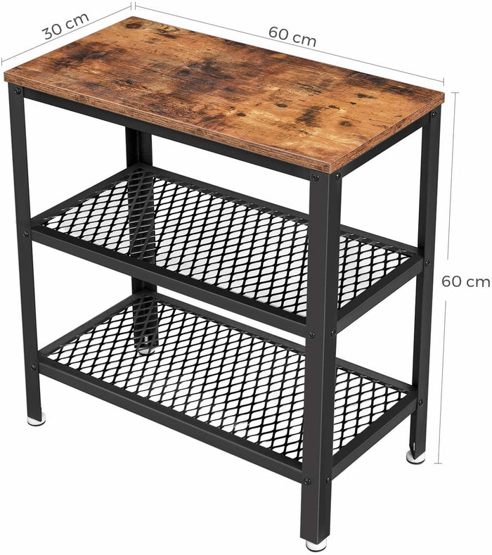 O'DADDY® Wandtafel - Sidetable Industrieel - Dressoir 60x30x60 - bruin