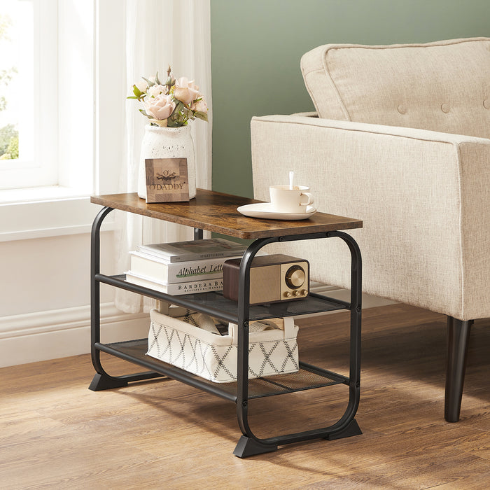 O’DADDY® Schoenenbank - schoenenrek metaal - 6 paar - 66x30x45 - Bruin