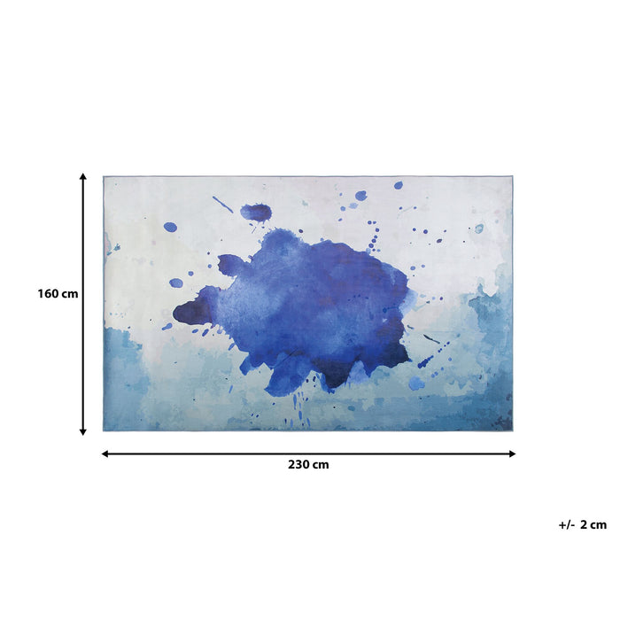 Beliani-ODALAR-Laagpolig vloerkleed-Lichtblauw-160 x 230 cm-Polyester